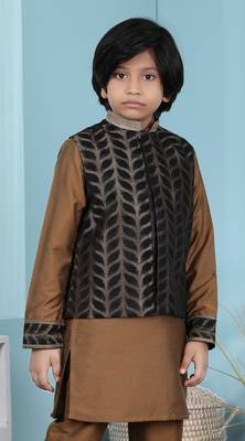 Black embroidered jamwar boys-nehru-jacket 3