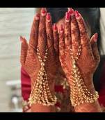 Yellow haath-phool-hath-panja