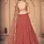 gorgeous Orange Thread and Sequins Embroidered Georgette Semi Stitched Party Wear Lehenga