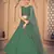 charming Pista Green Thread and Sequins Embroidered Georgette Semi Stitched Party wear Lehenga