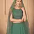 charming Pista Green Thread and Sequins Embroidered Georgette Semi Stitched Party wear Lehenga