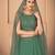charming Pista Green Thread and Sequins Embroidered Georgette Semi Stitched Party wear Lehenga