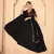 Designer Black Thread and Sequins Embroidered Georgette Semi Stitched Bridal Lehenga