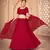 Captivating Red Thread and Sequins Embroidered Georgette Semi Stitched wedding Lehenga