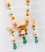 Designer Emerald Dholak Necklace Set