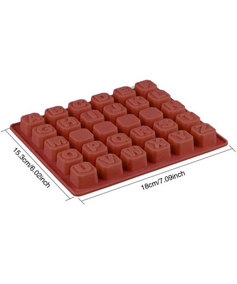 Silicone Chocolate Mould Alphabet Chocolates Candy Mold ABCD Ice Cube Tray