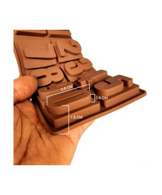 Silicone Chocolate Mould Numeric Chocolates Candy Mold Ice Cube Tray 3