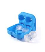 ilicone Spherical 4 Round Ball Whiskey Ice Cube Tray Maker Mold Funnel for Whiskey  Cocktails  Bourbon (Multi Color)