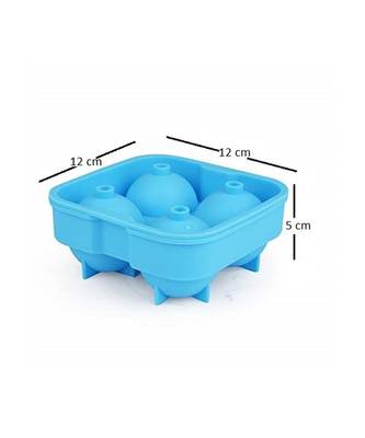 ilicone Spherical 4 Round Ball Whiskey Ice Cube Tray Maker Mold Funnel for Whiskey  Cocktails  Bourbon (Multi Color) 8