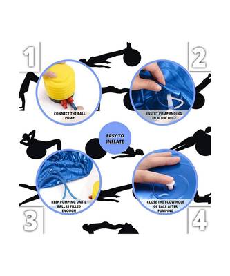 Exercise Gym Ball 75cm with Pump 5