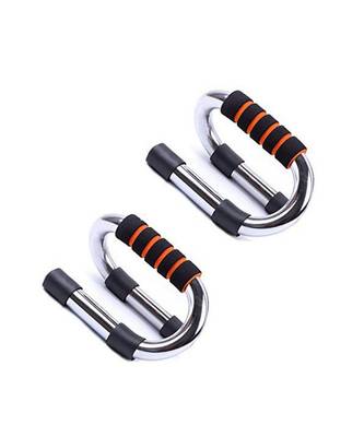 Push Up Bar Strong S Shape Chrome Steel Pushup Stand 1