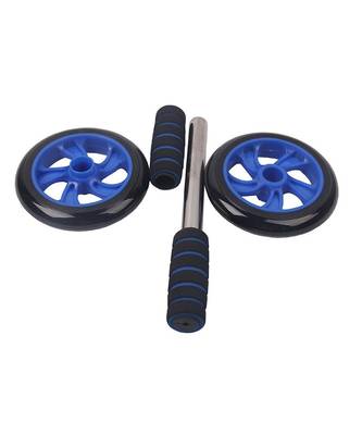 Anti Skid Double Wheel Total Body AB Roller with Thick Knee Pad Mat Exerciser 4