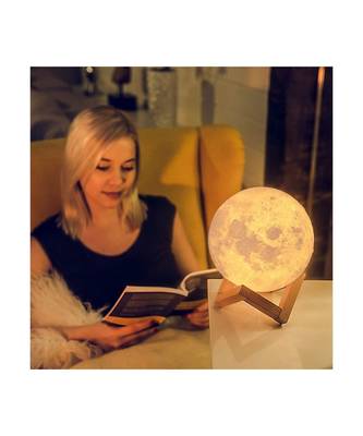 7 Multi Colors Moon Night Light Changing Touch Sensor Moon Light With Wooden Stand Night Lamp 4