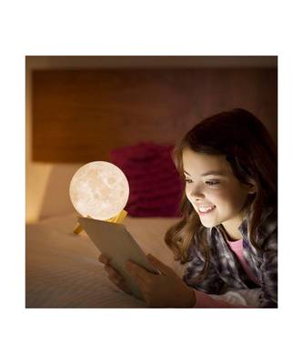 7 Multi Colors Moon Night Light Changing Touch Sensor Moon Light With Wooden Stand Night Lamp 5