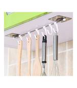 Magic Sticker Series Self Adhesive Bathroom Towel Hanger Hook Kitchen Hanger Hooks (6 Hooks)