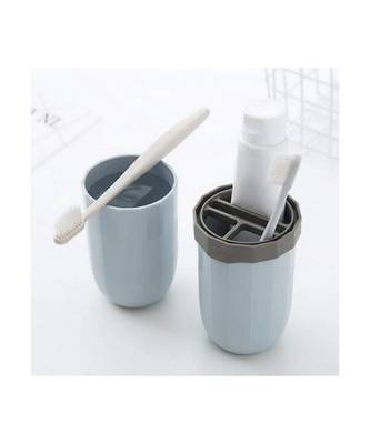 Portable Capsule Shape Travel Toothbrush  Toothpaste  Toiletry and Cosmetic Holder Case (1Pc) 2