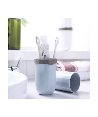 Portable Capsule Shape Travel Toothbrush  Toothpaste  Toiletry and Cosmetic Holder Case (1Pc) 3