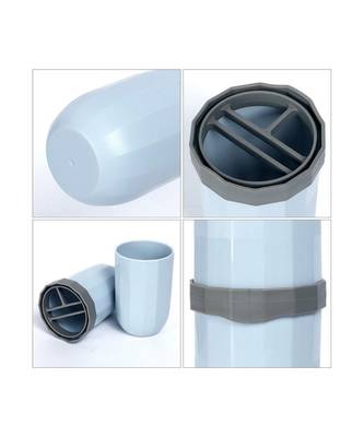 Portable Capsule Shape Travel Toothbrush  Toothpaste  Toiletry and Cosmetic Holder Case (1Pc) 4