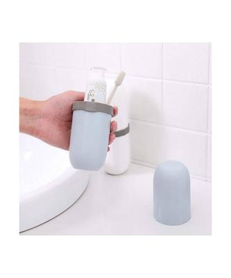 Portable Capsule Shape Travel Toothbrush  Toothpaste  Toiletry and Cosmetic Holder Case (1Pc) 5