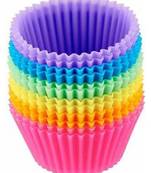 Round Silicon Moulds for Cupcake  Jelly and Muffin | Microwave Oven and OTG Baking Mould