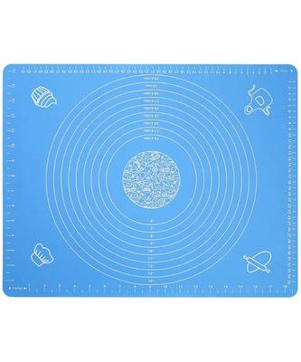 Silicon Roti Mat Pastry Fondant Dough Roti Chapati Rolling Baking Sheet Mat With Measurements 50 x 40 cm (Multicolor) 2