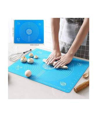 Silicon Roti Mat Pastry Fondant Dough Roti Chapati Rolling Baking Sheet Mat With Measurements 50 x 40 cm (Multicolor) 5