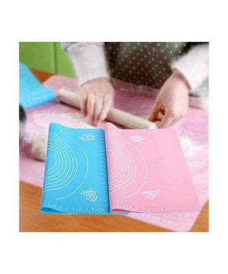 Silicon Roti Mat Pastry Fondant Dough Roti Chapati Rolling Baking Sheet Mat With Measurements 50 x 40 cm (Multicolor) 8