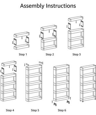 5 Tier Slim Multipurpose Storage Rack   Space Saving Storage Organizer Shelf with Wheels   132x54x12cm (White) 6