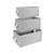 Eco Friendly Clothes Storage Bin Foldable Storage Basket Bins Organizer  Set of 3 (Grey)