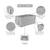Eco Friendly Clothes Storage Bin Foldable Storage Basket Bins Organizer  Set of 3 (Grey)