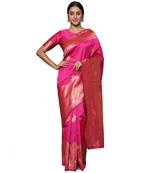 Glemora Pink Designer Ethnic Wear Silk Blend  Traditional Saree