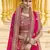 Stunning Pink Heavy Hand Work & Embroidered Velvet Bridal Lehenga