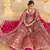 Stunning Pink Heavy Hand Work & Embroidered Velvet Bridal Lehenga