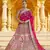 Stunning Pink Heavy Hand Work & Embroidered Velvet Bridal Lehenga