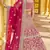 Stunning Pink Heavy Hand Work & Embroidered Velvet Bridal Lehenga
