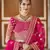 Stunning Pink Heavy Hand Work & Embroidered Velvet Bridal Lehenga