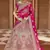 Stunning Pink Heavy Hand Work & Embroidered Velvet Bridal Lehenga