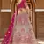 Stunning Pink Heavy Hand Work & Embroidered Velvet Bridal Lehenga