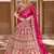 Stunning Pink Heavy Hand Work & Embroidered Velvet Bridal Lehenga