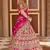 Stunning Pink Heavy Hand Work & Embroidered Velvet Bridal Lehenga