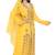 Yellow Kaftan With Dupatta 