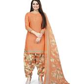 Women's  Cotton Printed Salwar Suit Material With Printed Dupatta