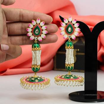 Green jhumkas 1