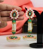 Green jhumkas