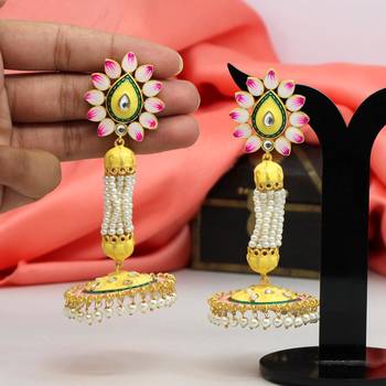 Yellow jhumkas 1
