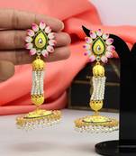 Yellow jhumkas