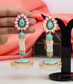 Turquoise jhumkas