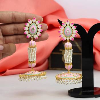 Pink jhumkas 1