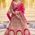 Stunning Pink Heavy Hand Work & Embroidered Velvet Bridal Lehenga