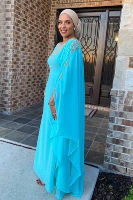 New Popular Dubai Moroccan Stylish Kaftan/ Georgette Floor Length/ Elegant Party Wear dress for womens 3